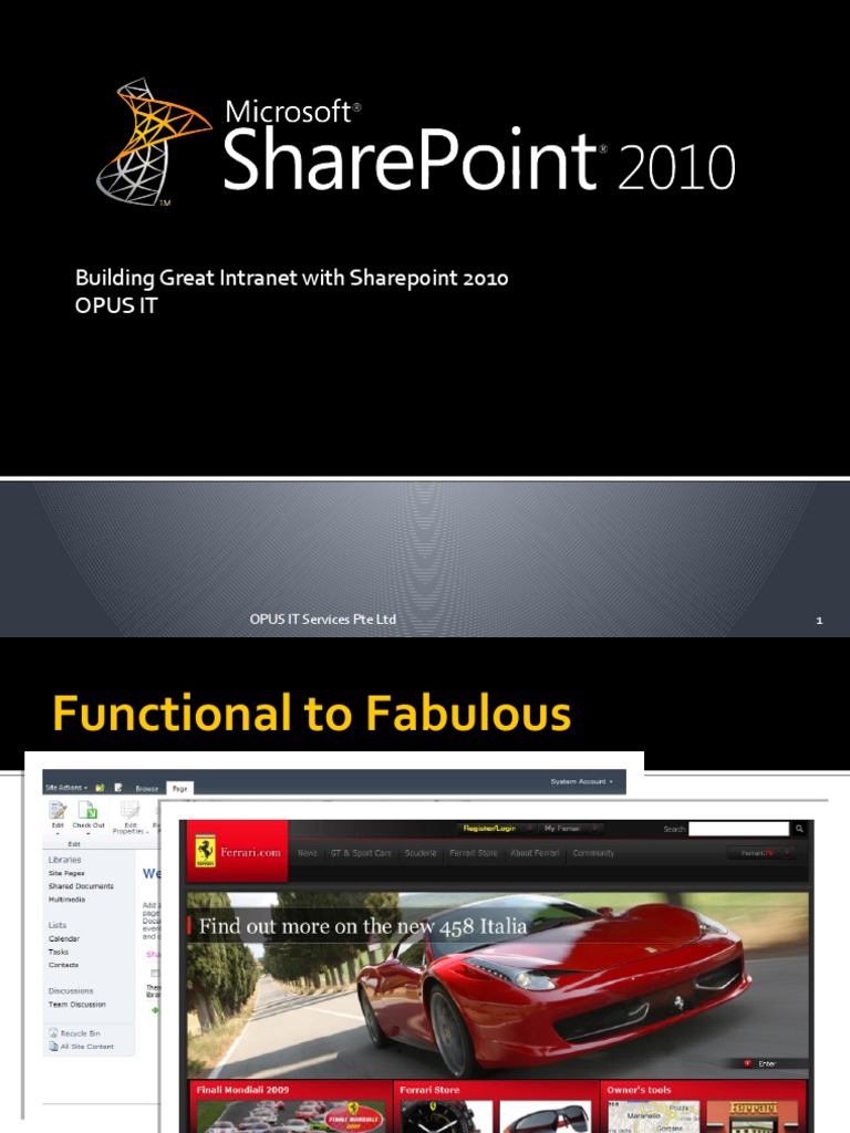 Building Great Intranet With Sharepoint 2010 Opus It | PDF | Computer ...