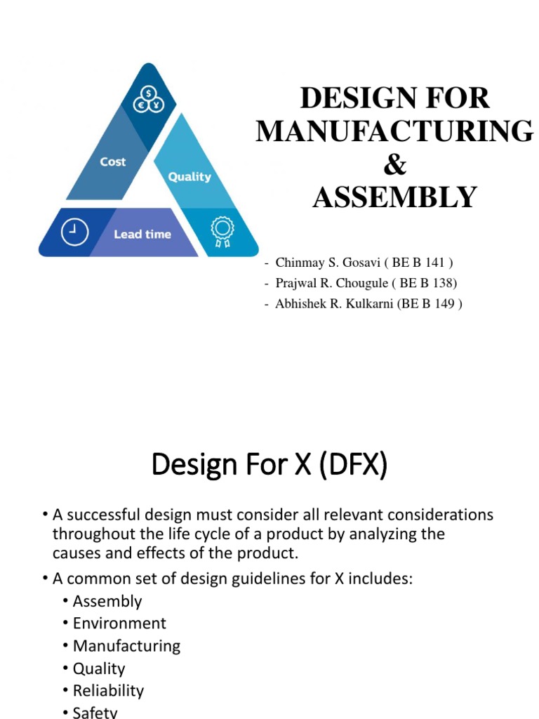 DFMA Guide for Engineers | PDF