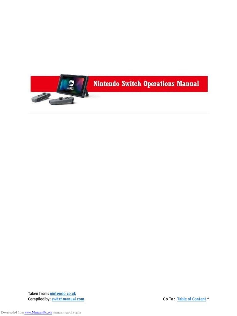 Nintendo switch operating manual.pdf Video Game Hardware Nintendo Free 30day Trial Scribd