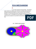 Geneva mechanism intermittent motion cam device