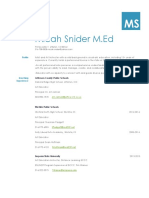 Micah Snider Resume 2019