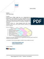 Carta Presentacion Toner Print