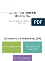 Tema 8 - Tasa Interna de Rendimiento