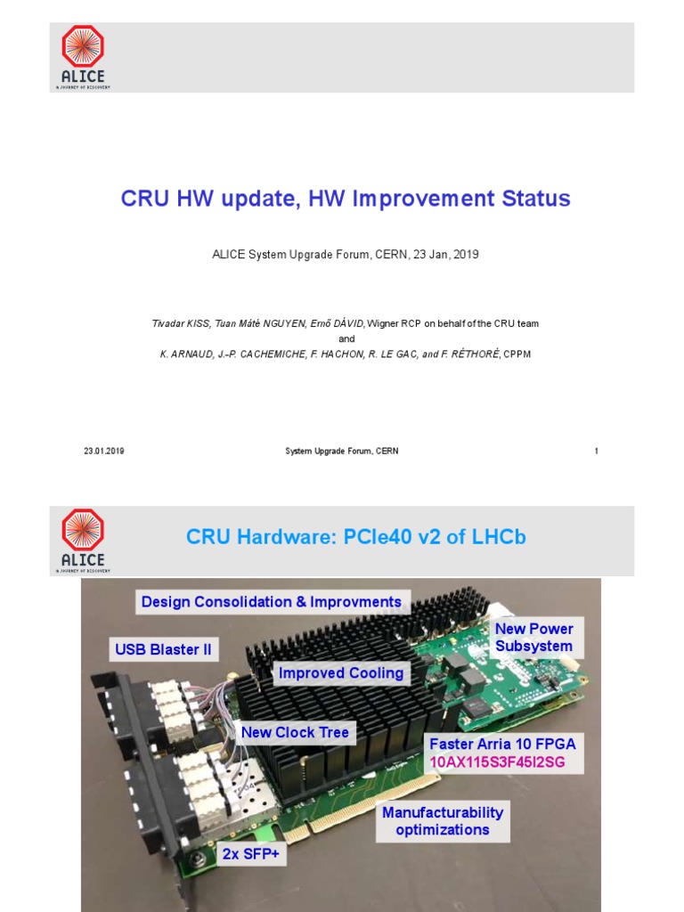 CRU Hardware Update Overview | PDF | Field Programmable Gate Array ...