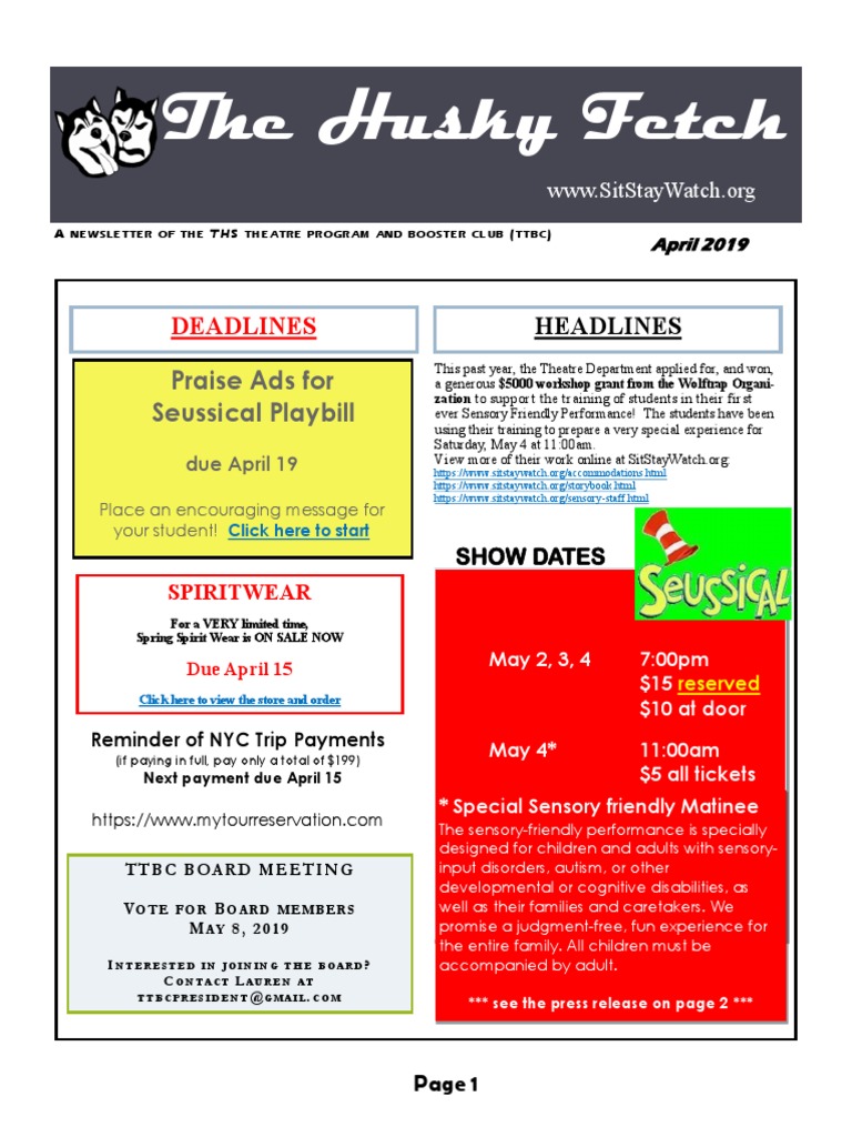 The Husky Fetch Deadlines PDF Cognition Psychological Concepts