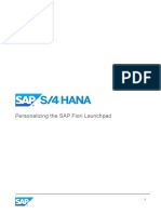 Personalizing The SAP Fiori Launchpad