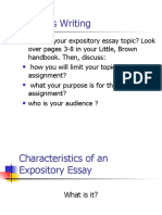 Characteristics of an Expository Essay