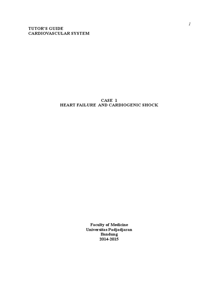 CASE 1 TG Heart Failure and Cardiogenic Shock 2014 | PDF | Atrium ...