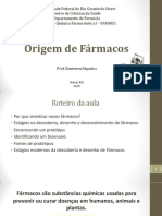 Aula I - Origem de Fármacos PDF