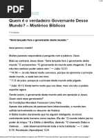 Quem é o Verdadeiro Governante Desse Mundo_ – Mistérios Bíblicos