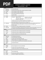 Spring 2019 Academic Calendar