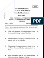 Tourism Studies (CRS, DTS, BTS, MTM-II)