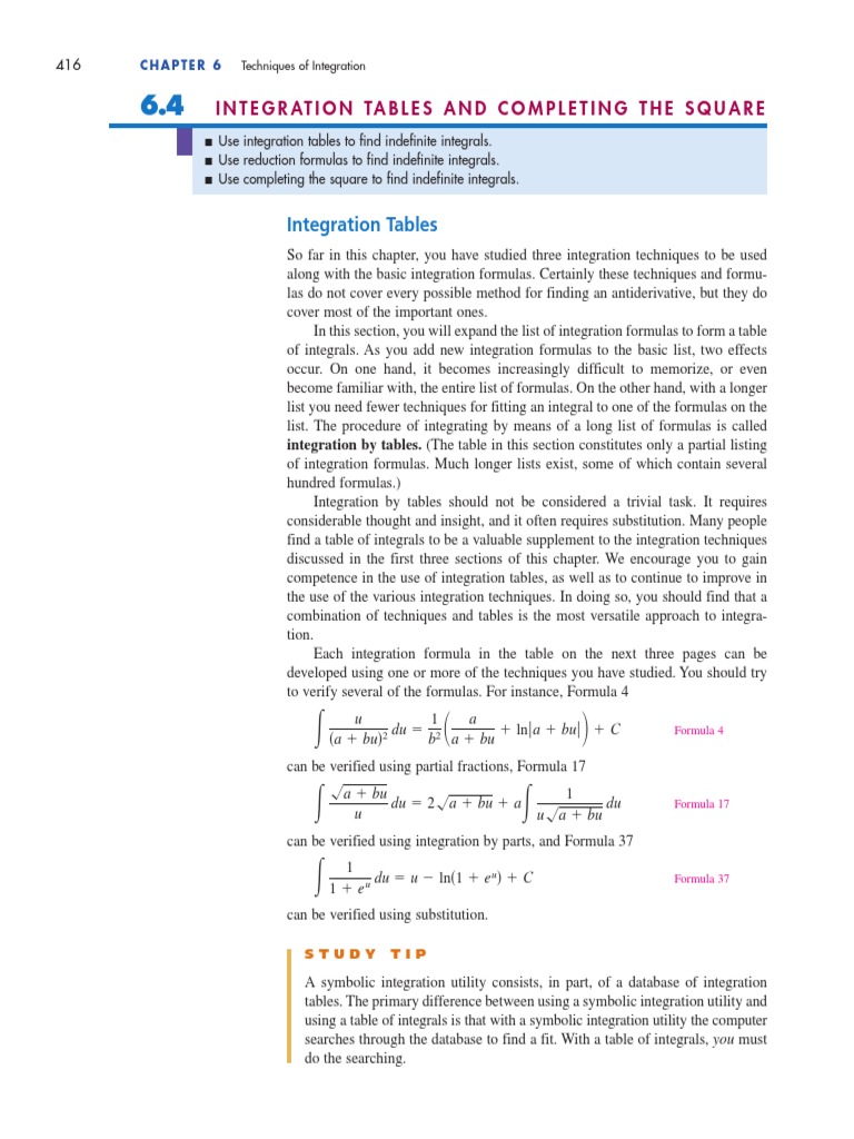 Using Integration Tables for Indefinite Integrals | PDF | Integral ...