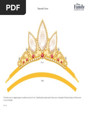 Rapunzel Tangled Crown Printable 05111 FDCOM1