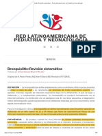 Bronquiolitis - Revisión Sistemática - Red Latinoamericana de Pediatría y Neonatología