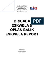 Brigada Eskwela & Oplan Balik Eskwela Report: Division of Leyte Plaridel Elementary School