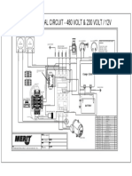 3 Phase Electrical Circuit - 480 Volt & 230 Volt / 12V: Wire Color Code and Gauge