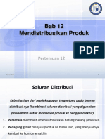 Pertemuan 12 Mendistribusikan Produk