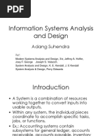 Information Systems Analysis and Design: Adang Suhendra