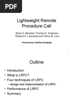 Lightweight Remote Procedure Call: Brian N. Bershad, Thomas E. Anderson, Edward D. Lazowska and Henry M. Levy