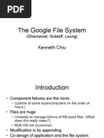 The Google File System: Kenneth Chiu