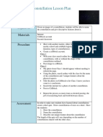 Constellation Lesson Plan: Objectives Materials