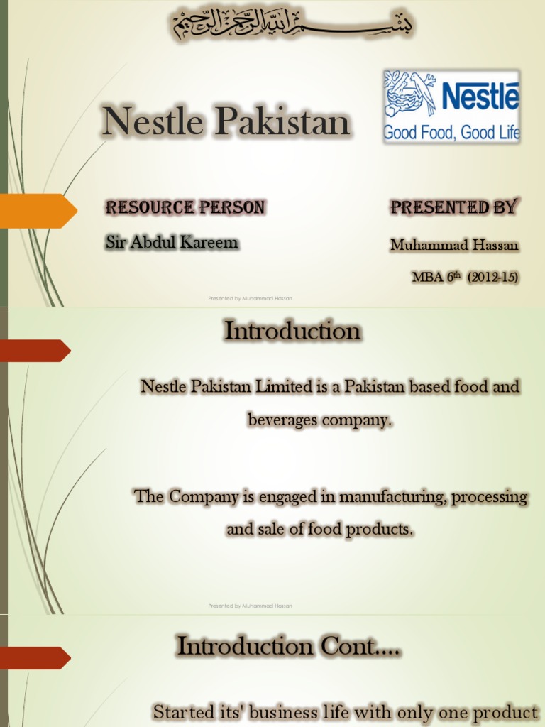 Nestle Financial Statement Analysis PDF Nestlé Balance Sheet