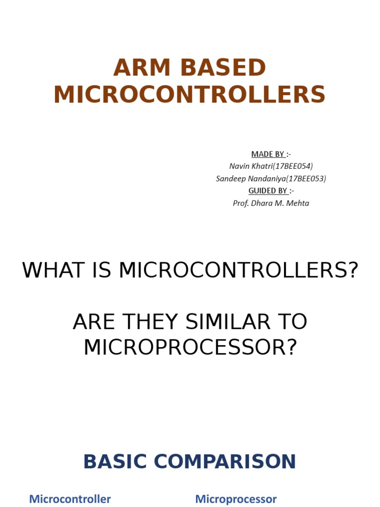 Arm Based Microcontroller | PDF | Arm Architecture | Microcontroller