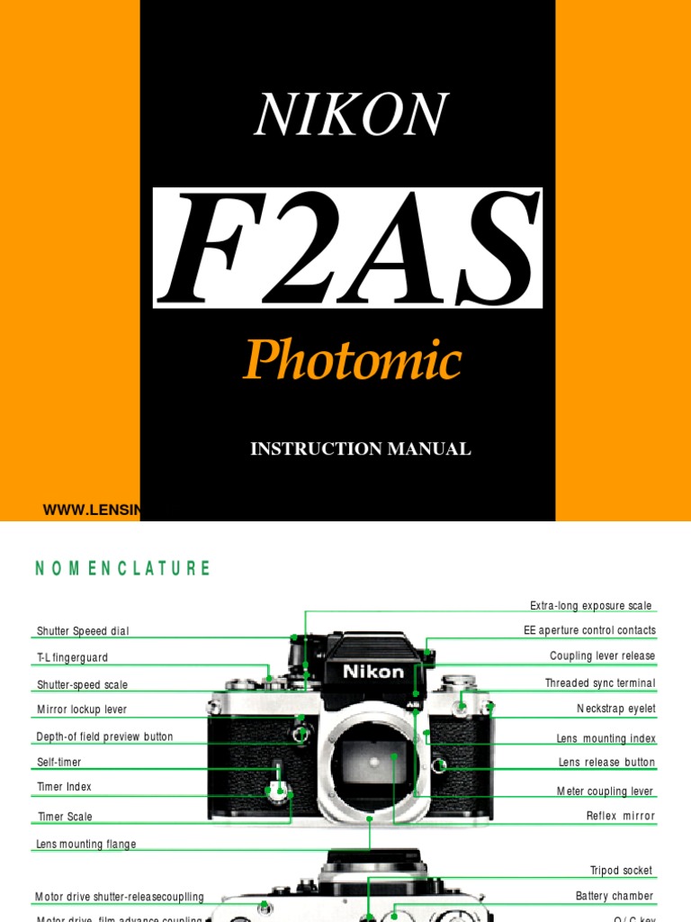 Nikon F2AS Dp12 Manual PDF Exposure (Photography) Aperture