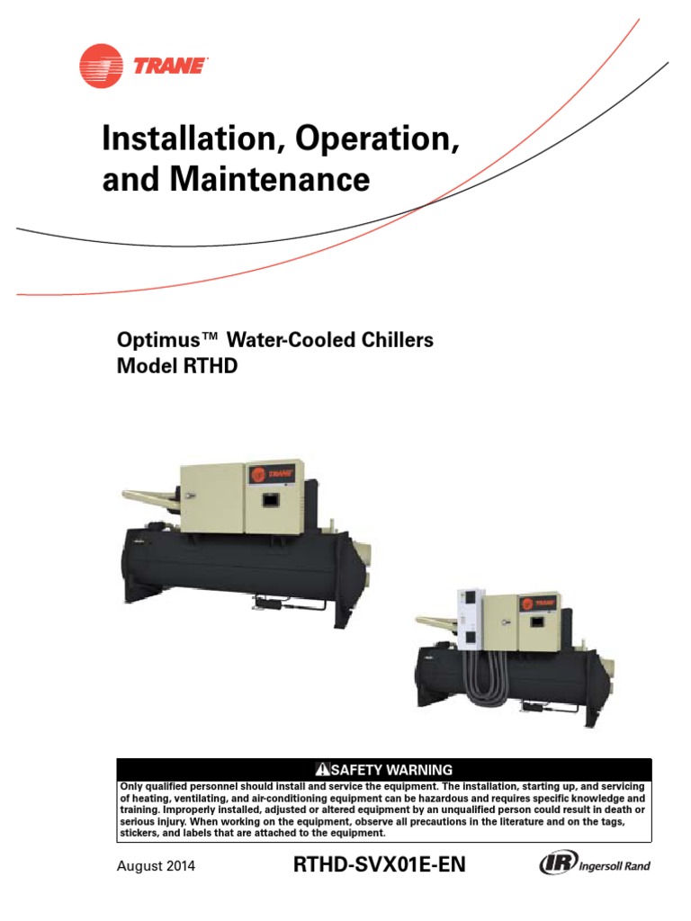 Rthd Installation Opweation And Maintenance Pdf Chlorofluorocarbon Personal Protective Equipment