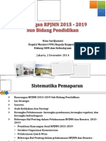 Paparan RPJMN Pendidikan 20141214NS