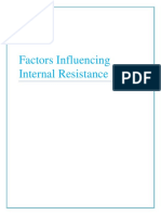 Factors Affecting Internal Resistance