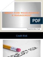 Creditriskmeasurement & Management