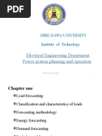 Electrical Engineering Department Power System Planning and Operation