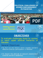 Political Challenges To Women Empowerment in Pakistan