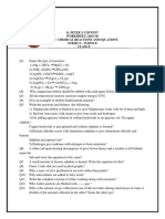 St. Peter'S Convent WORKSHEET (2018-19) Chap: Chemical Reactions and Equations Subject - Science Class-X