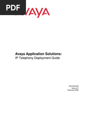 Ip Telephony Deployment Guide Computer Network - 