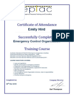 Course Attendance Certificate
