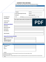 Sunway FSSC SDN BHD: Supplier Banking Details Form For Online Transfer