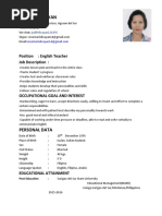 Judith C. Licayan: Position: English Teacher Job Description