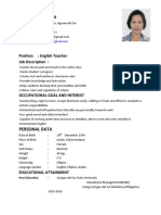 Judith C. Licayan: Position: English Teacher Job Description