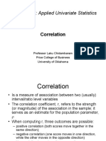 B AD 6243: Applied Univariate Statistics: Correlation