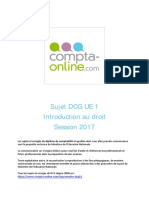 Sujet 2017 DCG UE1 Introduction Au Droit