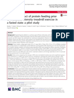 Metabolic Impact of Protein Feeding Prior To Moderate-Intensity Treadmill Exercise in A Fasted State: A Pilot Study