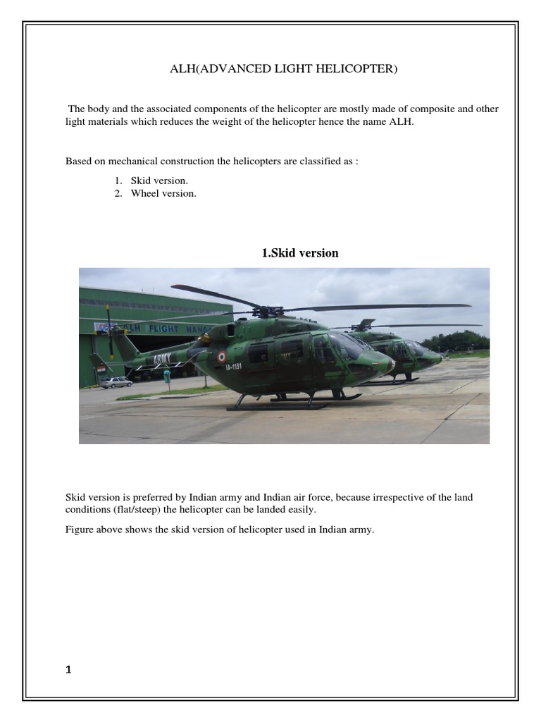 HAL Rudra: Specifications and Overview | PDF | Helicopter Rotor ...