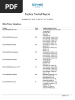 Sophos Central Report: Web Policy Violations