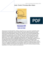 Psicologia Del Pensamiento Teoria Y Practicas PDF