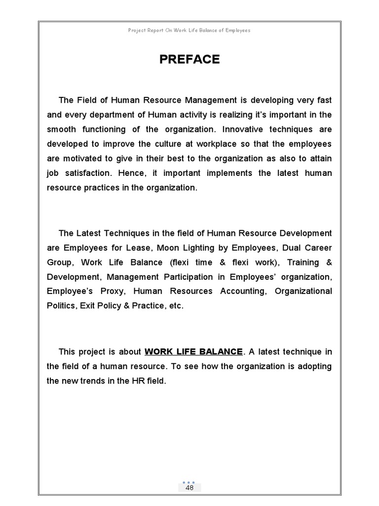 HR - Work Life Balance PDF | PDF | Work–Life Balance | Employee Retention