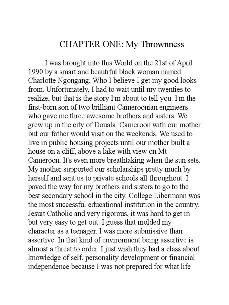 CHAPTER ONE My Thrownness PDF