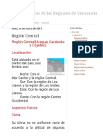 Caracteristicas de Las Regiones de Venezuela: Región Central